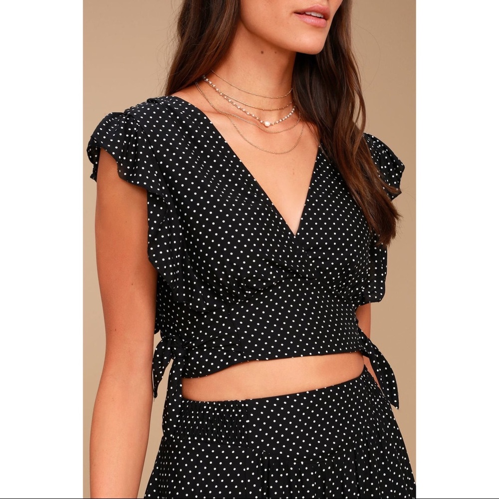 ⚡️SALE⚡️NWOT Free People Polka Dot Crop Top